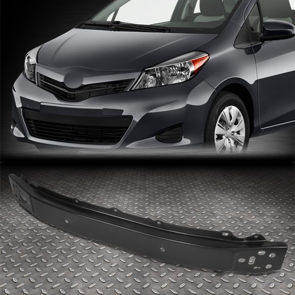 Nuvision for 06-15 Scion xD Toyota Prius C Yaris Black Steel Front Bumper Reinforcement
