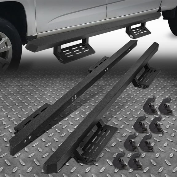 Nuvision for 07-19 Silverado Sierra Crew Cab 4.75" Drop Side Step Nerf Bar Running Boards