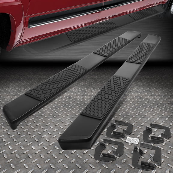 Nuvision for 07-21 Toyota Tundra Crewmax Cab Black 5.5" SS Side Step Bar Running Boards