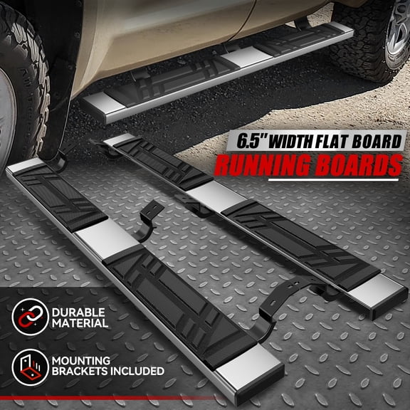 Nuvision for 07-21 Toyota Tundra Double Cab 6.5" Running Boards Side Step Nerf Bar Pedal