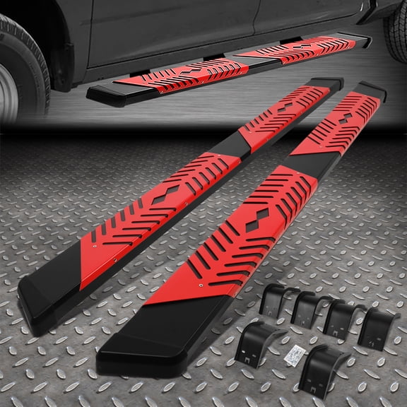 Nuvision for 09-24 Dodge Ram Crew Cab 5.5" Nerf Bar Running Board W/Pattern Step Plate