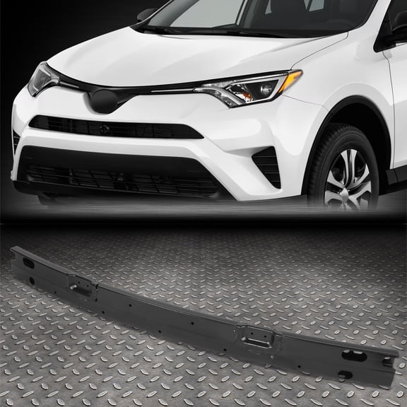 Nuvision for 13-18 Toyota Rav4 OE Style Black Steel Rear Bumper Reinforcement Impact Bar
