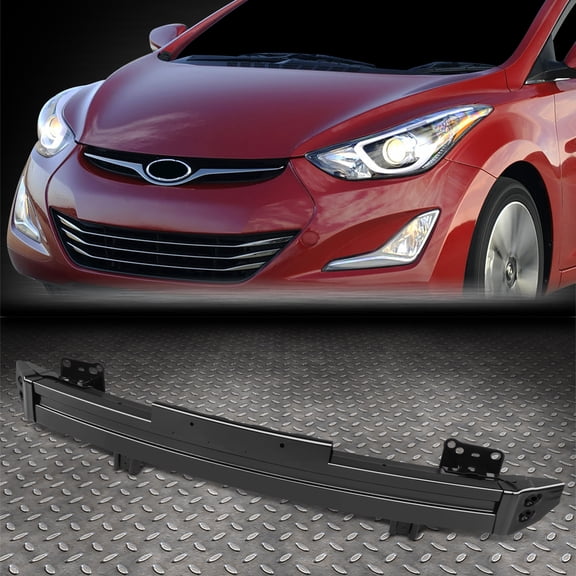 Nuvision for 14-16 Elantra OE Style Black Steel Front Bumper Reinforcement Impact Bar