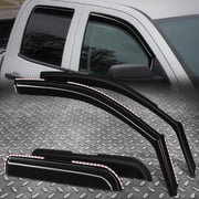 Nuvision for 14-19 Silverado Sierra Extended Cab Window Visor Sun Rain Guard Deflector