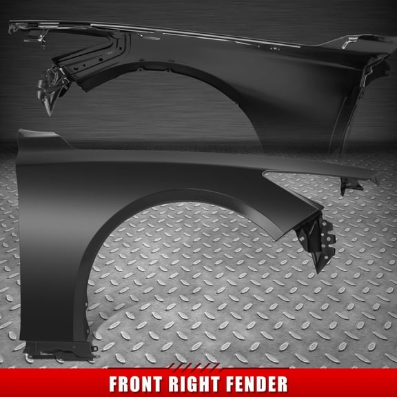 Nuvision for 14-23 Infiniti Q50 Passenger Front Primered Black Wheel Fender Flare Panel