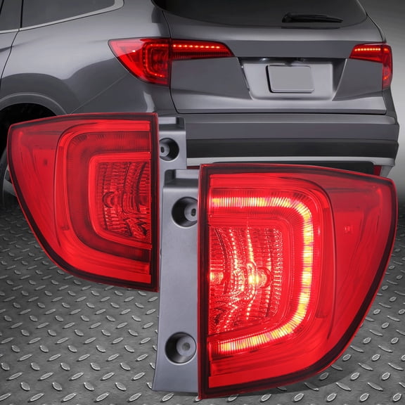 Nuvision for 16-18 Honda Pilot Factory Style LED DRL Rear Outer Tail Lights Brake Lamps