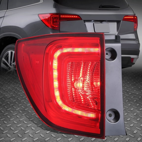 Nuvision for 16-18 Honda Pilot LED DRL Tail Light Brake Lamp, Rear Outer Driver Left Side