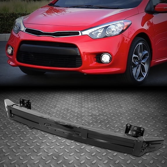 Nuvision for 17-18 Forte Factory Style Black Steel Front Bumper Reinforcement Impact Bar