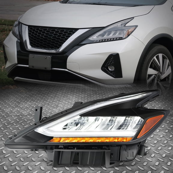Nuvision for 19-21 Nissan Murano Black Driver Left Side Full LED DRL Headlight Headlamp