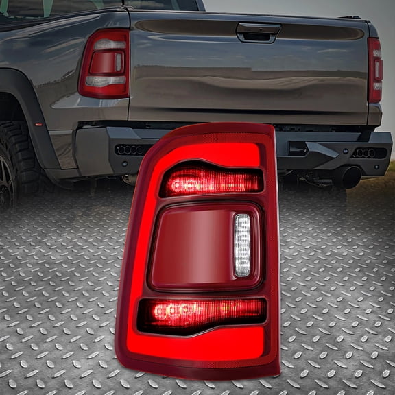 Nuvision for 19-24 Ram 1500 w/ Blind Spot Left Red Lens LED Rear Tail Light Brake Lamp