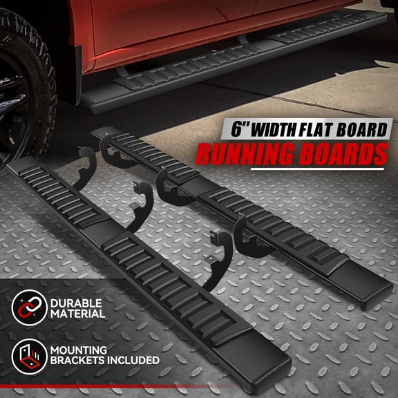 Nuvision for 19-25 Chevy Silverado GMC Sierra Crew Cab 6" Side Step Bar Running Boards