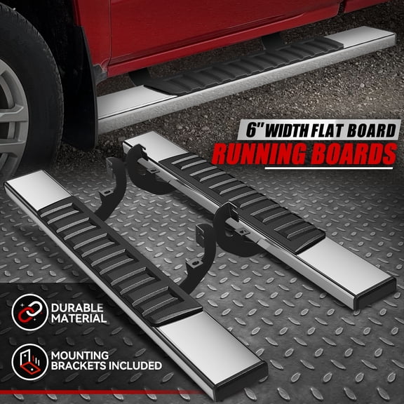 Nuvision for 19-25 Chevy Silverado GMC Sierra REGular Cab 6" Side Step Bar Running Boards