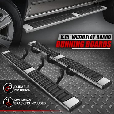 Black Curved Nerf Bars For 2019-2025 Chevy Silverado & GMC Sierra Crew Cab - 3.5 Inch Running Boards With Hardware