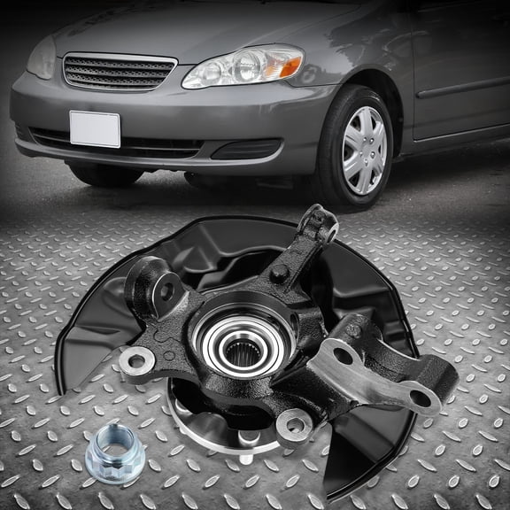 Nuvision for 2003-2008 Toyota Corolla Front Left Side Loaded Steering Knuckle Assembly
