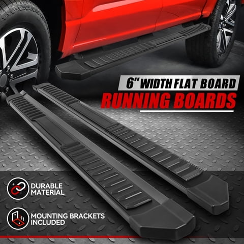 Nuvision for 22-24 Ford F150 Super Crew Cab Black 6" Flat Side Step Bar Running Boards