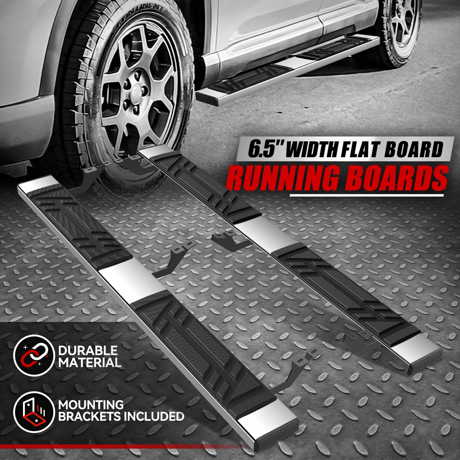 Nuvision for 23-25 Honda Pilot 6.5" Premium Running Boards Side Step Pedal Nerf Bars