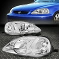 thumbnail image 1 of Nuvision for 99-00 Honda Civic EJ EM EK Headlight Signal Lamp Chrome/Clear, 1 of 7
