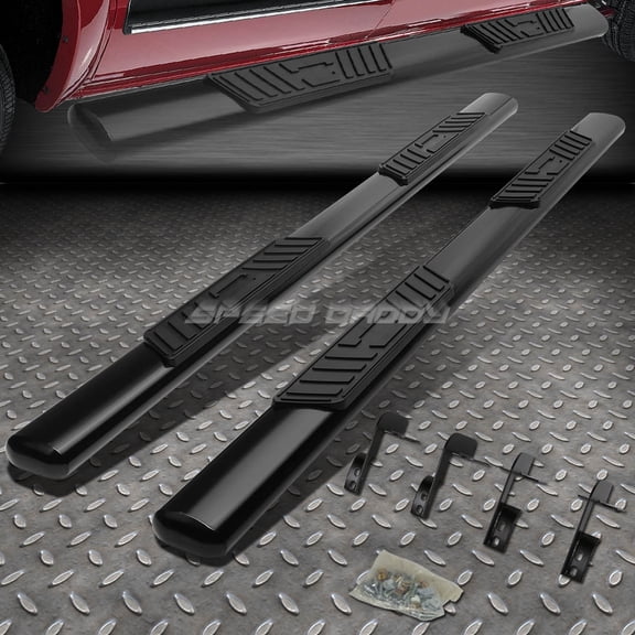 Nuvision for 99-16 Superduty Ext/Super Cab 5" Black Oval Side Step Nerf Bar Running Board