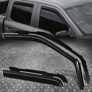 Nuvision in-Channel Window Visor Sun Rain Deflector for 15-22 ford F-150 Super Crew Cab