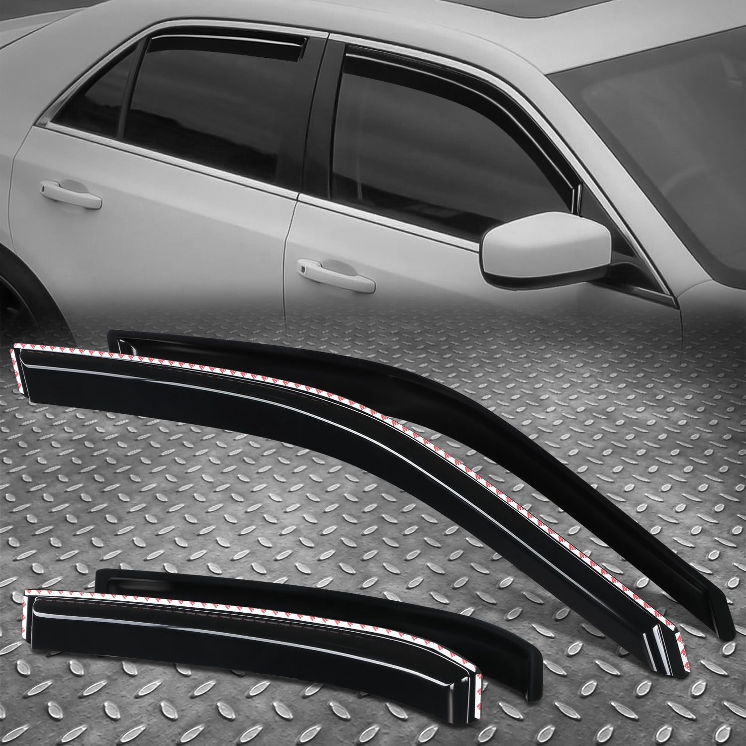 Nuvision in-Channel Window Visor Vent Shade Sun Guard Deflector for 11-23 Chrysler 300