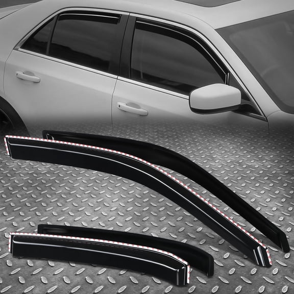 Nuvision in-Channel Window Visor Vent Shade Sun Guard Deflector for 11-23 Chrysler 300