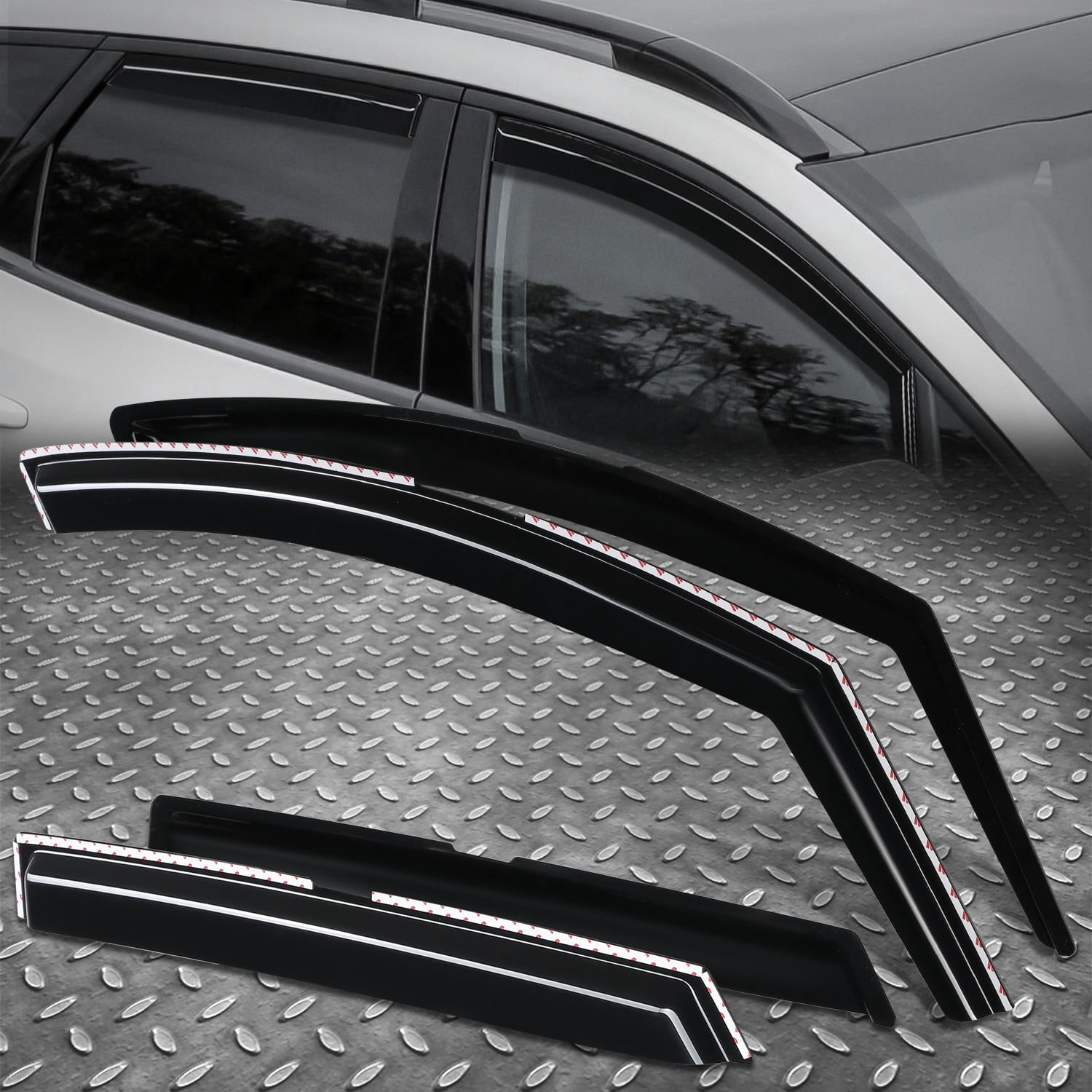Nuvision in-Channel Window Visor Vent Shade Sun Guard Deflector for 23-25 Kia Sportage