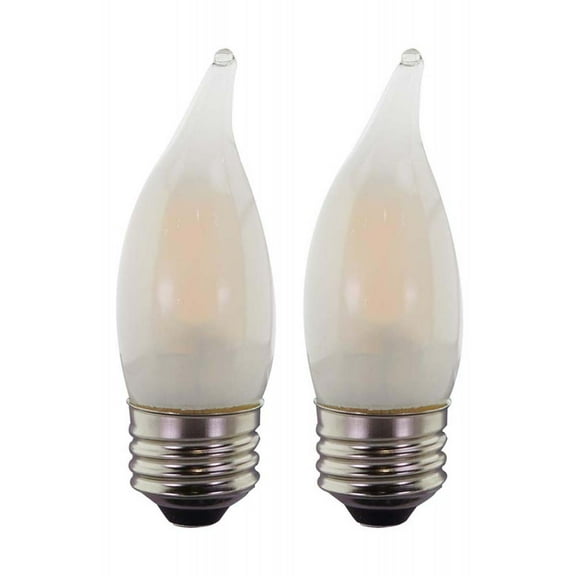 2Pk - Satco 4.5w 120v CA10 LED Filament Frosted 2700k Warm White Dimmable Bulb
