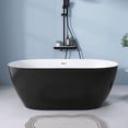 thumbnail image 1 of Nuvo 51" Acrylic Free Standing Oval Shape Soaking Tub - Matte Black, 1 of 33