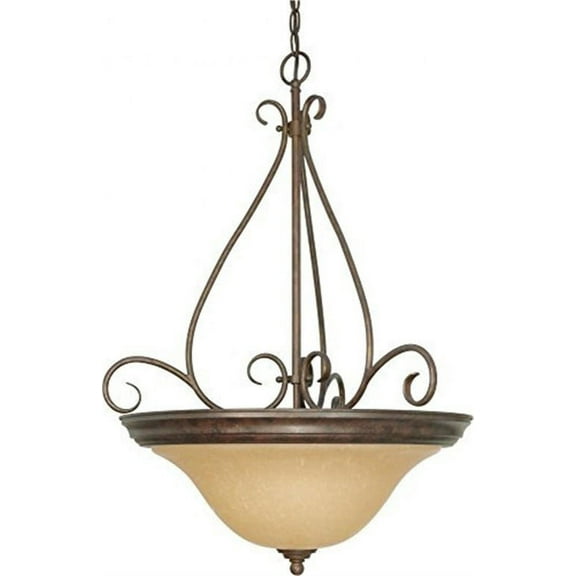 Nuvo 60-1028 - Castillo - 3 Light - 19" - Pendant - w/ Champagne Linen Washed Glass