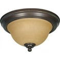 thumbnail image 1 of Nuvo 60-1037 - Castillo - 2 Light - 11" - Flush Mount - w/ Champagne Linen Washed Glass, 1 of 2