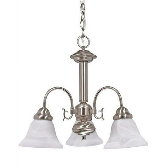 Nuvo 60-182 - Ballerina - 3 Light - 20" - Chandelier - w/ Alabaster Glass Bell Shades
