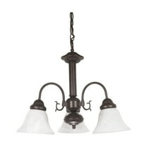 Nuvo 60-184 - Ballerina - 3 Light - 20" - Chandelier - w/ Alabaster Glass Bell Shades