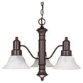 thumbnail image 1 of Nuvo 60-192 - Gotham - 3 Light - 23" - Chandelier - w/ Alabaster Glass Bell Shades, 1 of 2