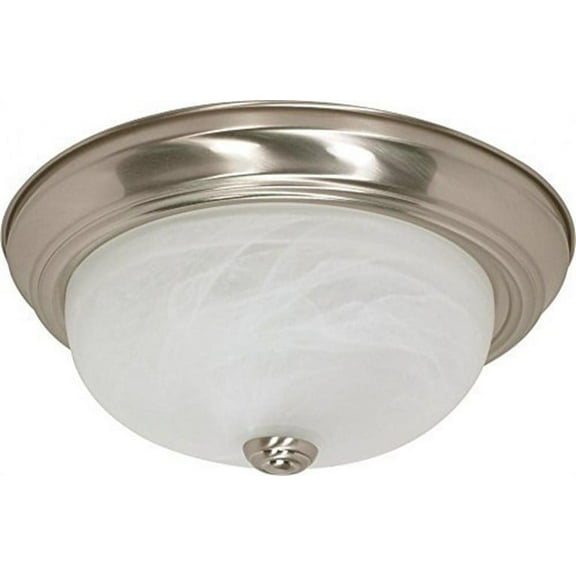 Nuvo 60-198 - 2 Light - 13" - Flush Mount - Alabaster Glass