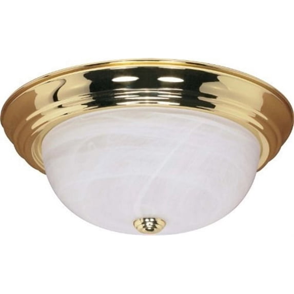 Nuvo 60-215 - 3 Light - 15" - Flush Mount - Alabaster Glass