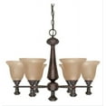 thumbnail image 1 of Nuvo 60/2415 Mericana Chandeliers 25in Old Bronze Amber Water 6-light, 1 of 1