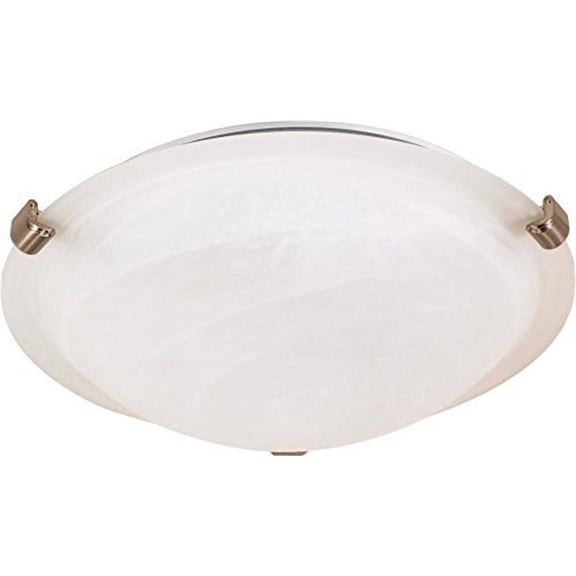 Nuvo 60-270 - 1 Light - 12" - Flush Mount - Tri-Clip w/ Alabaster Glass