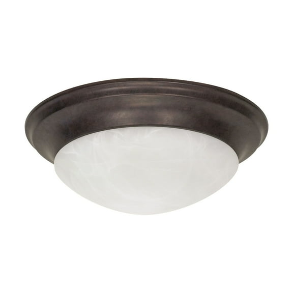 Nuvo 60-282 - 3 Light - 17" - Flush Mount - Twist & Lock w/ Alabaster Glass