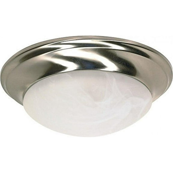 Nuvo 60-283 - 1 Light - 12" - Flush Mount - Twist & Lock w/ Alabaster Glass
