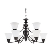 Nuvo 60-3171 - Empire - 9 Light 32" Chandelier w/ Frosted White Glass
