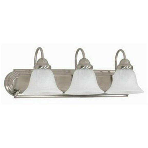 Nuvo 60-321 - Ballerina - 3 Light - 24" - Vanity - w/ Alabaster Glass Bell Shades
