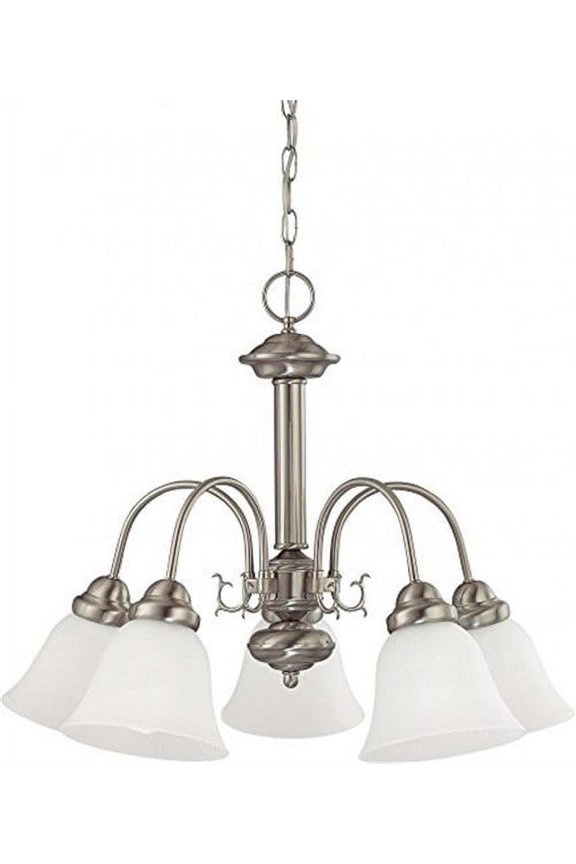 Nuvo 60-3240 - Ballerina - 5 Light  24" Chandelier w/ Frosted White Glass