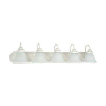 Nuvo 60-335 - Ballerina - 5 Light - 36" - Vanity - w/ Alabaster Glass Bell Shades