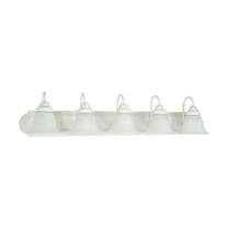 Nuvo 60-335 - Ballerina - 5 Light - 36" - Vanity - w/ Alabaster Glass Bell Shades
