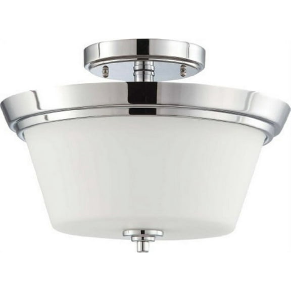 Nuvo 60-4087 - Bento - 3 Light Semi Flush Fixture w/ Satin White Glass