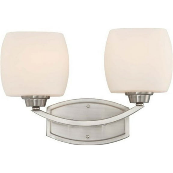 Nuvo 60-4182 - Helium - 2 Light Vanity Fixture w/ Satin White Glass