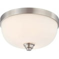 thumbnail image 1 of Nuvo 60-4192 - Helium - 2 Light Flush Dome Fixture w/ Satin White Glass, 1 of 2