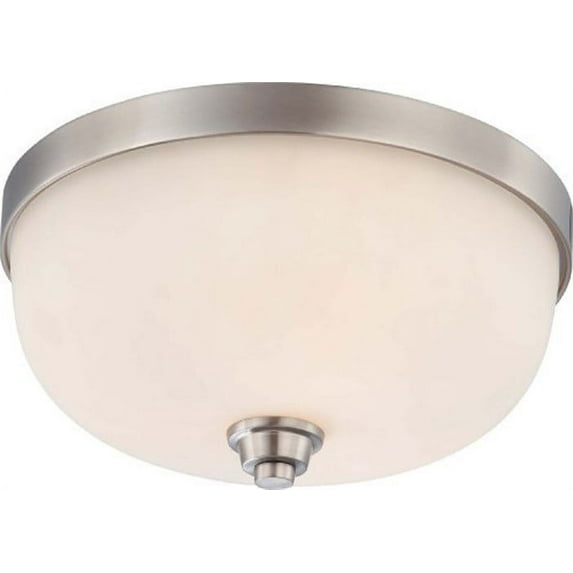 Nuvo 60-4193 - Helium - 3 Light Flush Dome Fixture w/ Satin White Glass