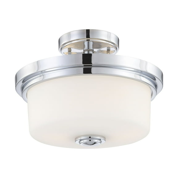 Nuvo 60-4593 - Soho - 2 Light Semi Flush Fixture  w/ Satin White Glass