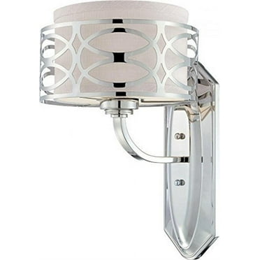 Nuvo 60-4621 - Harlow - 1 Light Vanity Fixture w/ Slate Gray Fabric Shade